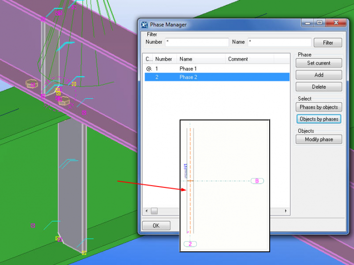 Making the holes on a detail view visible in GA drawing Tekla User